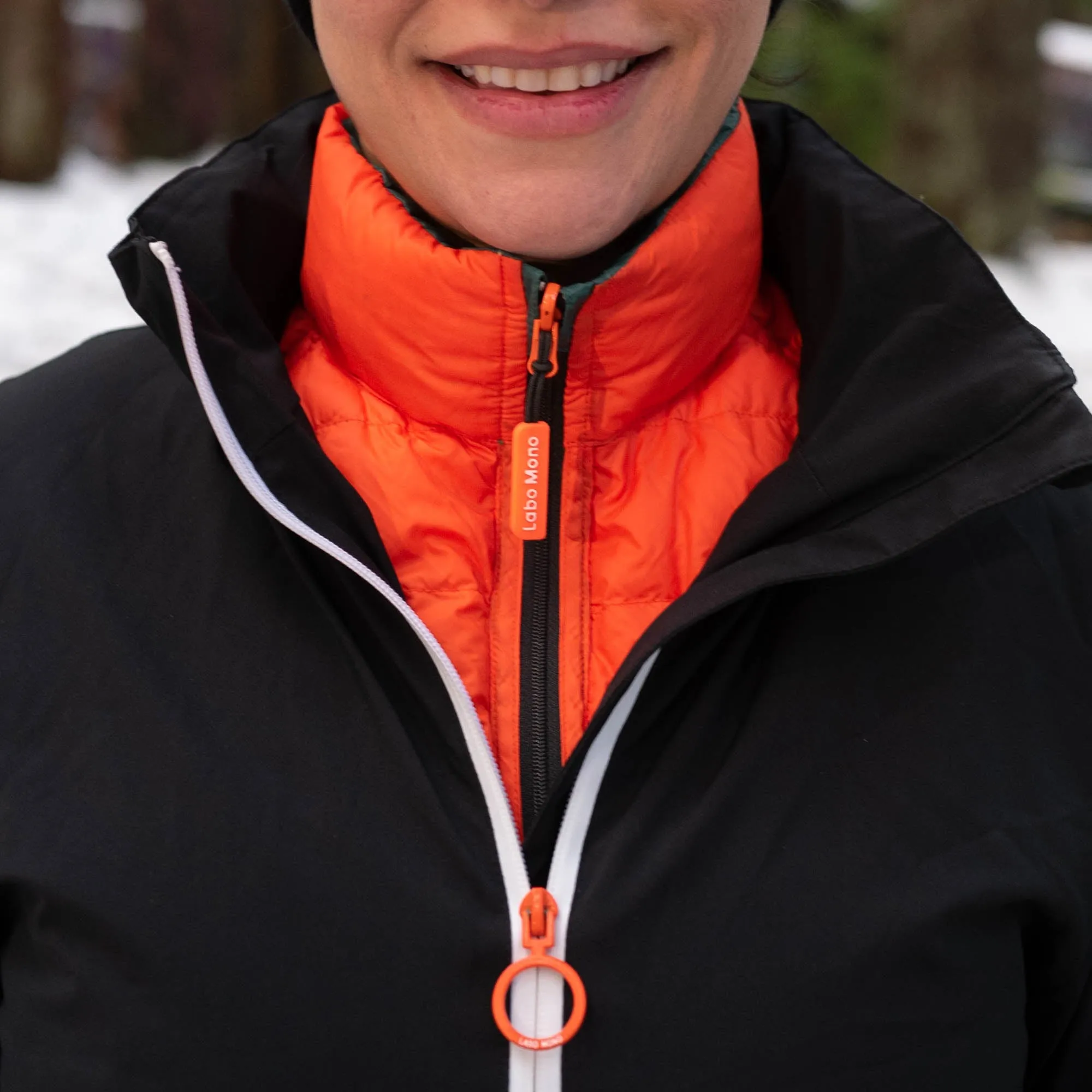 Women's Reversible Lightweight Puffer Jacket, Green & Orange