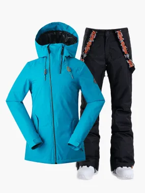 Women's Waterproof Snowboard Jacket Pants Suits Skiing Suit