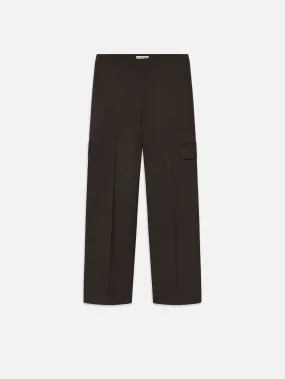 Wool Cargo Pant Trousers -- Dark Taupe