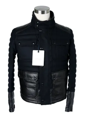 Wool Down Leather Puffer