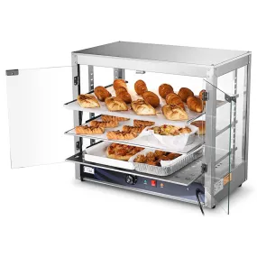 Yescom Pizza Food Warmer Commercial Countertop Display Case 3-Tier 27x15x24