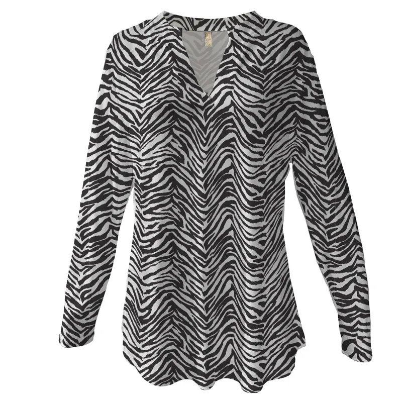 Zebra Print Silky Tunic, by A Walk In The Park®